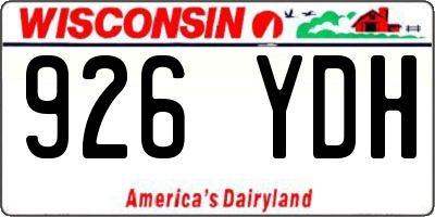 WI license plate 926YDH