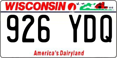 WI license plate 926YDQ