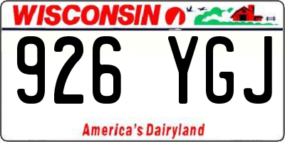 WI license plate 926YGJ