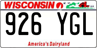 WI license plate 926YGL