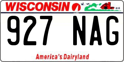 WI license plate 927NAG