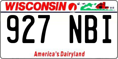 WI license plate 927NBI