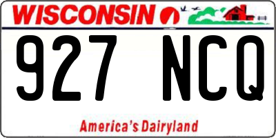 WI license plate 927NCQ
