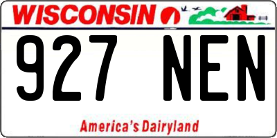 WI license plate 927NEN