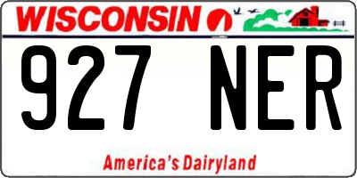 WI license plate 927NER