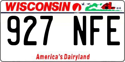 WI license plate 927NFE