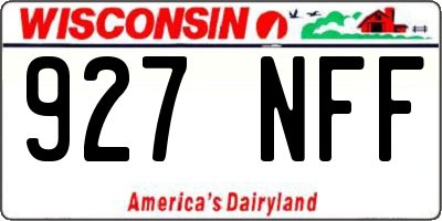 WI license plate 927NFF