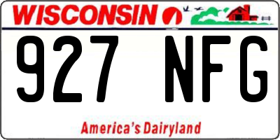 WI license plate 927NFG