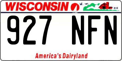 WI license plate 927NFN