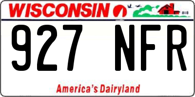 WI license plate 927NFR