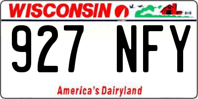WI license plate 927NFY