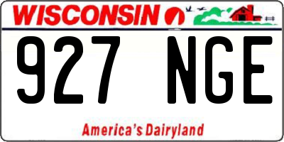 WI license plate 927NGE
