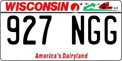 WI license plate 927NGG