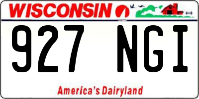 WI license plate 927NGI