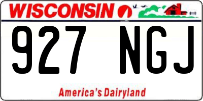 WI license plate 927NGJ