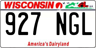 WI license plate 927NGL