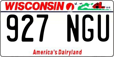 WI license plate 927NGU