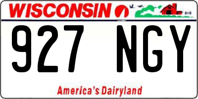 WI license plate 927NGY