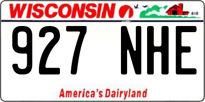 WI license plate 927NHE