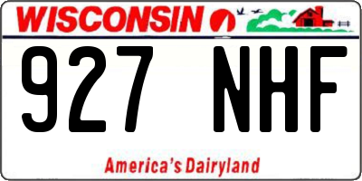 WI license plate 927NHF