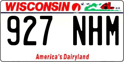 WI license plate 927NHM