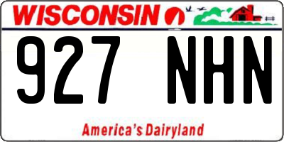 WI license plate 927NHN