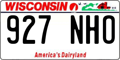WI license plate 927NHO