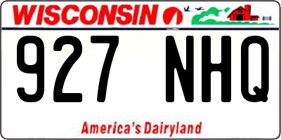 WI license plate 927NHQ