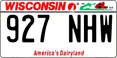 WI license plate 927NHW