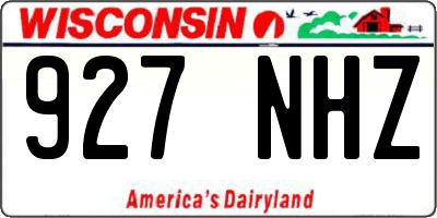 WI license plate 927NHZ