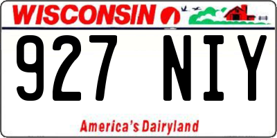 WI license plate 927NIY