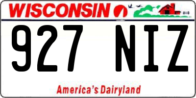 WI license plate 927NIZ