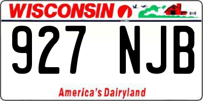 WI license plate 927NJB
