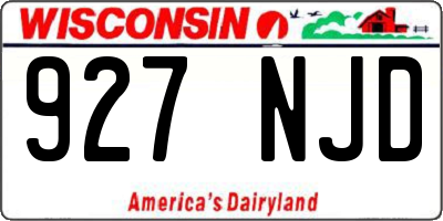 WI license plate 927NJD