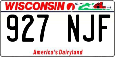 WI license plate 927NJF