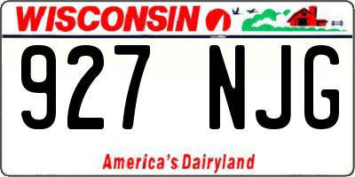 WI license plate 927NJG