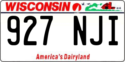 WI license plate 927NJI