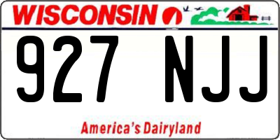 WI license plate 927NJJ