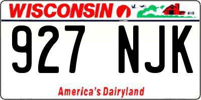 WI license plate 927NJK