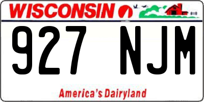 WI license plate 927NJM