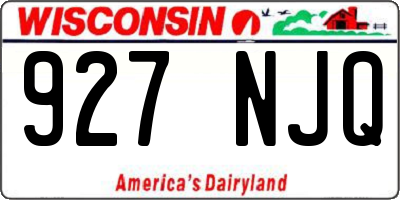 WI license plate 927NJQ