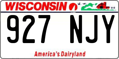 WI license plate 927NJY