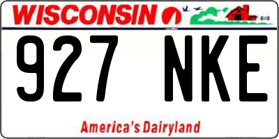 WI license plate 927NKE