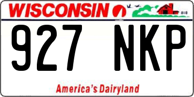 WI license plate 927NKP