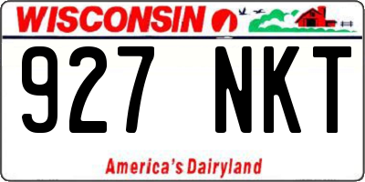 WI license plate 927NKT