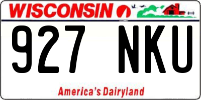 WI license plate 927NKU