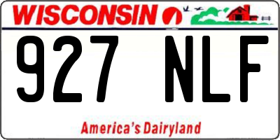 WI license plate 927NLF