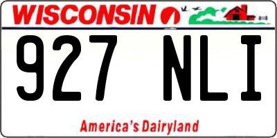 WI license plate 927NLI