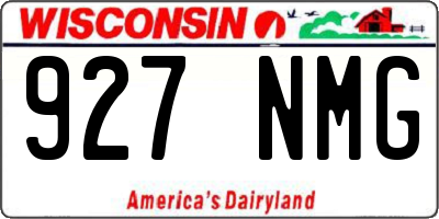 WI license plate 927NMG