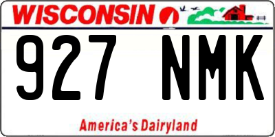 WI license plate 927NMK